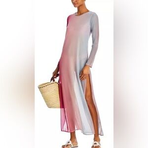 NWT Peixoto Desert Sunset Gemma Ombré Mesh Swim Cover Up Dress Large